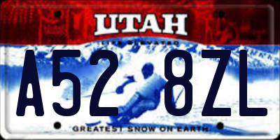 UT license plate A528ZL