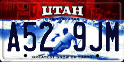 UT license plate A529JM