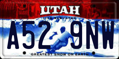 UT license plate A529NW
