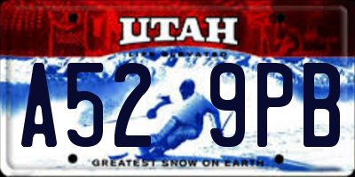 UT license plate A529PB