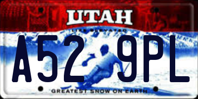 UT license plate A529PL