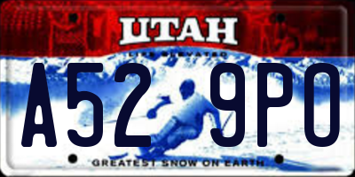 UT license plate A529PO