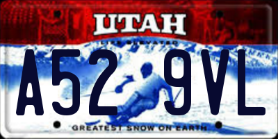 UT license plate A529VL