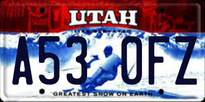 UT license plate A530FZ