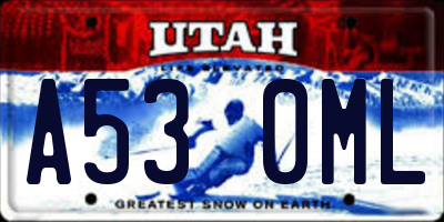 UT license plate A530ML