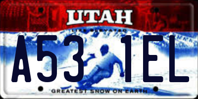 UT license plate A531EL