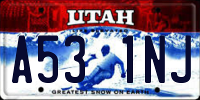 UT license plate A531NJ