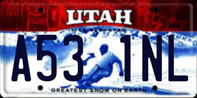 UT license plate A531NL