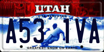 UT license plate A531VA