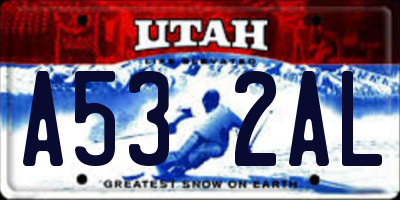 UT license plate A532AL