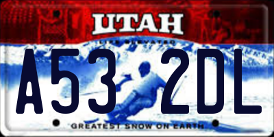 UT license plate A532DL