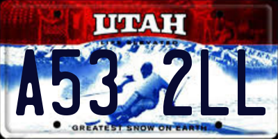 UT license plate A532LL