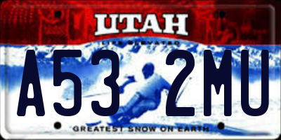 UT license plate A532MU