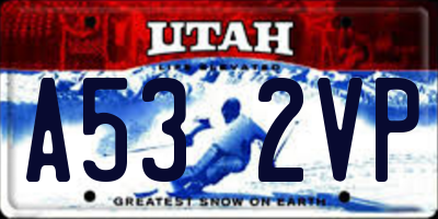 UT license plate A532VP