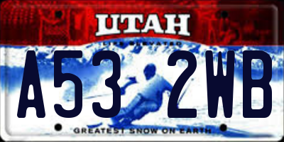UT license plate A532WB