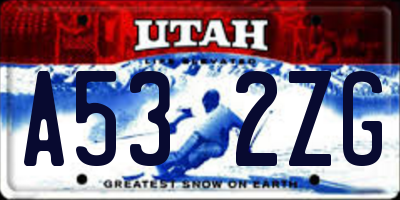 UT license plate A532ZG