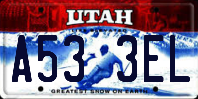 UT license plate A533EL