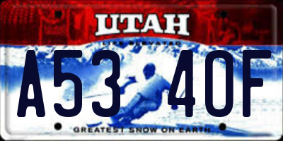 UT license plate A534OF