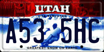 UT license plate A535HC