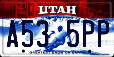 UT license plate A535PP