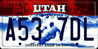UT license plate A537DL