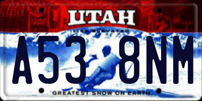 UT license plate A538NM