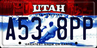 UT license plate A538PP