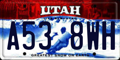UT license plate A538WH