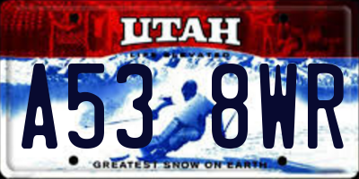 UT license plate A538WR