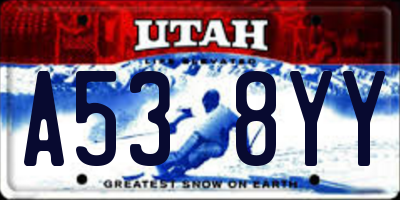 UT license plate A538YY