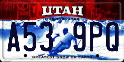 UT license plate A539PQ