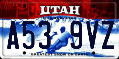 UT license plate A539VZ