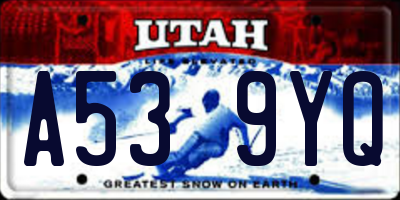 UT license plate A539YQ