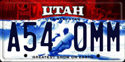 UT license plate A540MM