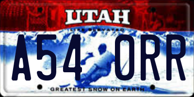 UT license plate A540RR