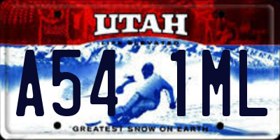 UT license plate A541ML