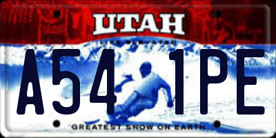 UT license plate A541PE