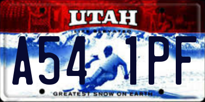 UT license plate A541PF