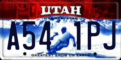 UT license plate A541PJ