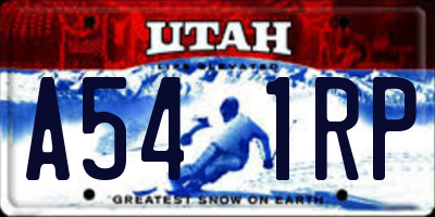UT license plate A541RP