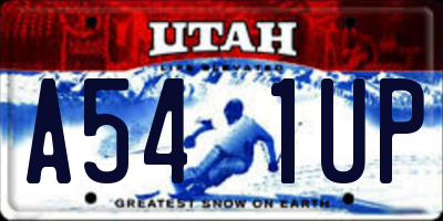 UT license plate A541UP