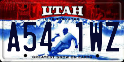 UT license plate A541WZ