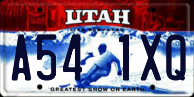 UT license plate A541XQ