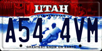 UT license plate A544VM