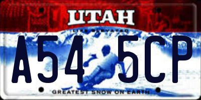 UT license plate A545CP