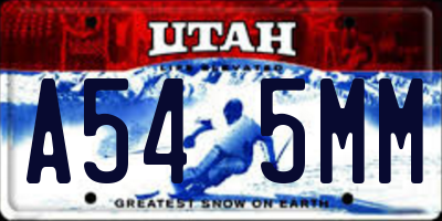 UT license plate A545MM