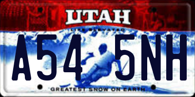 UT license plate A545NH