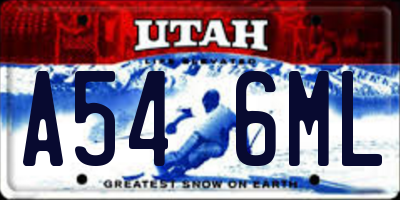 UT license plate A546ML