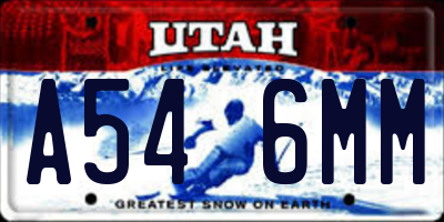 UT license plate A546MM
