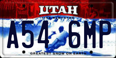 UT license plate A546MP
